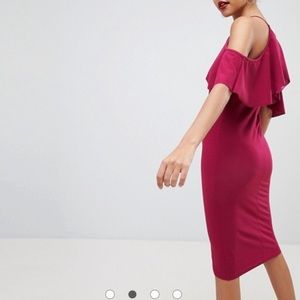 Ax Paris Cross Front Overlay Pencil Dress